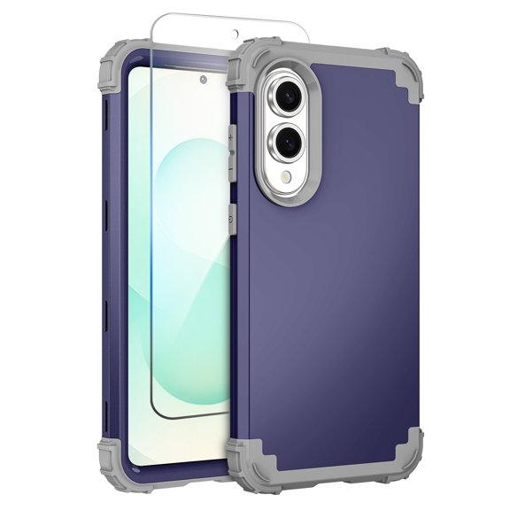 Allytechgroup Galaxy S25 Edge Case with Screen Protector, Lightweight Full Body Phone Case for Samsung Galaxy S25 Edge Corner Bumper Cover for Maximum Protection, Blue