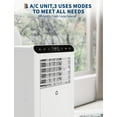 thumbnail image 3 of 10000 BTUs Portable Air Conditioner with Heat Mode, Cools Room up to 450sq.ft., 3-In-1 Portable AC Unit for Bedroom with Dehumidifier, Fan, Remote Control, Smart/Sleep Mode, 24H Timer, 3 of 8