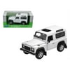 Welly 22498w Land Rover Defender White Diecast Car Model 1-24 Diecast Car