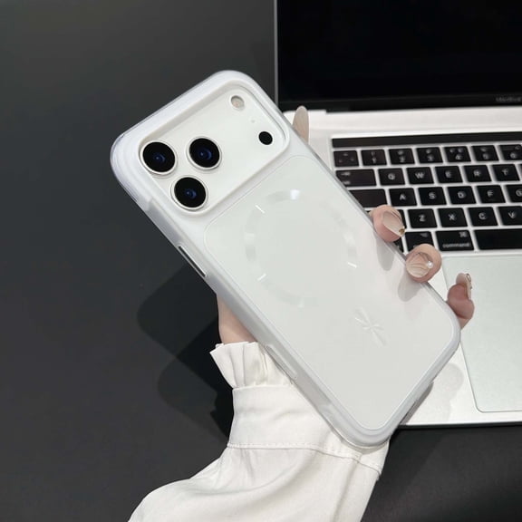 Lunvic Case for iPhone 18 Pro Max, Compatible with MagSafe, Translucent Frosted Matte PC Back TPU Bumper Shockproof Slim Magnetic Phone Cover, White