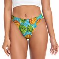 thumbnail image 1 of Balery Pineapple Tangas de Algodón para Mujer con Estampado – Ropa Interior Sexy, Transpirable, G-string-Small, 1 of 6