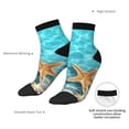 thumbnail image 6 of Fuzoiu Starfish And Seashell On The Beach 1 Print Adult Socks, Crew Moisture-wicking Socks, Unisex Cushion Crew Socks,Casual Sports Ankle Socks, 6 of 7
