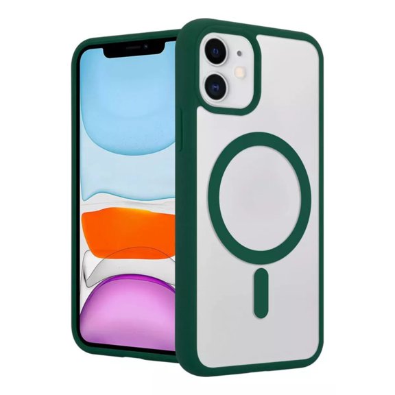 Funda transparente MR. GADGETS MagSafe para iPhone 16 Plus Verde
