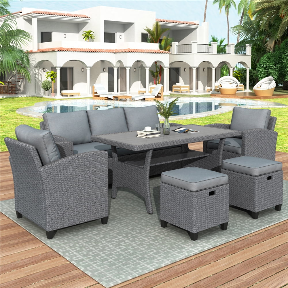 9pc Outdoor Patio Furniture Sectional Rattan Wicker Sofa Chair Couch Set xx 