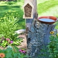 thumbnail image 1 of Tubular Channels Safe and Non-  House, Wooden Bee House, Quality Natural Wood for Bees Insects, 1 of 7