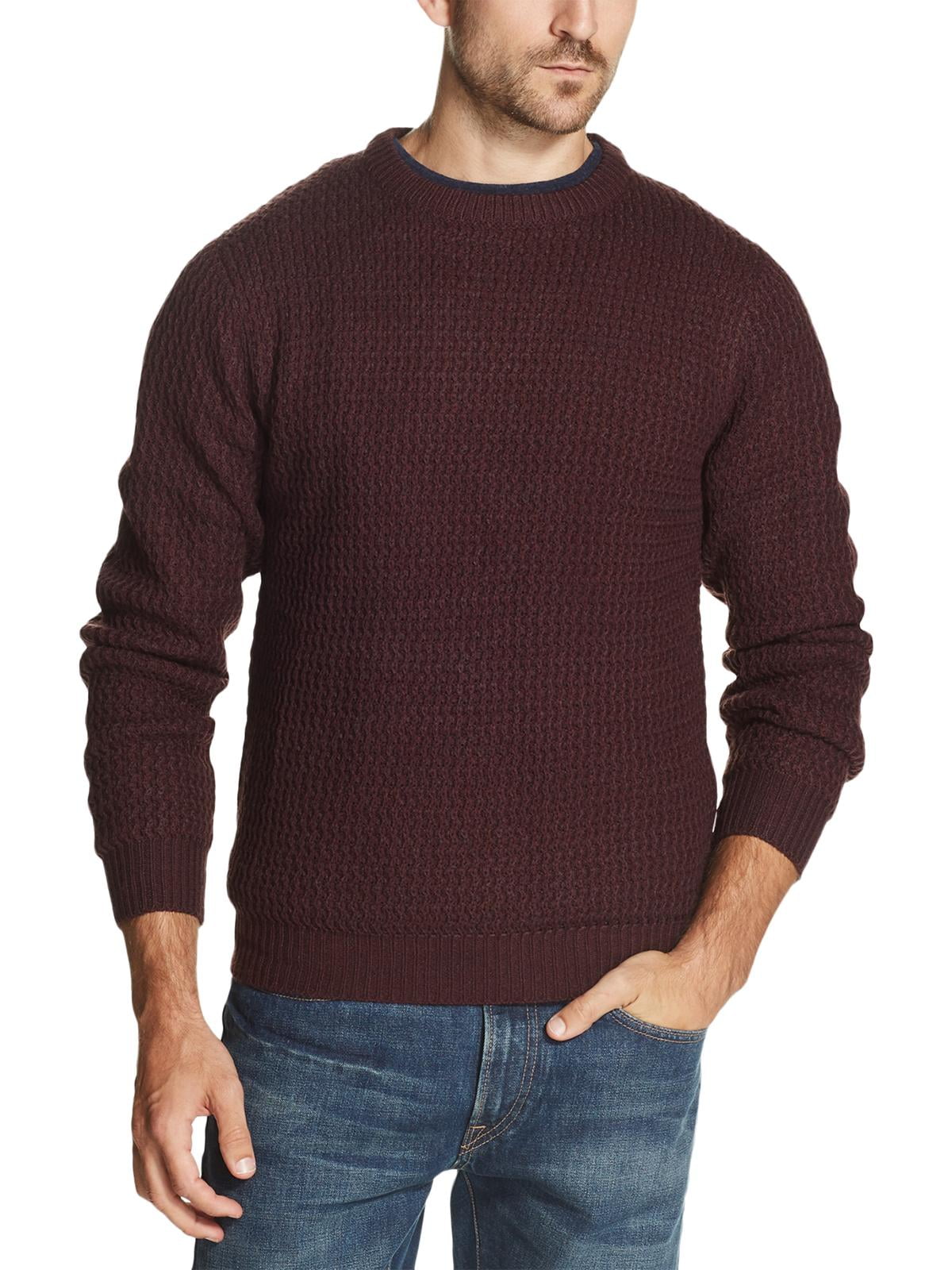 Weatherproof Vintage Mens Knit Crew Neck Pullover Sweater - Walmart.com