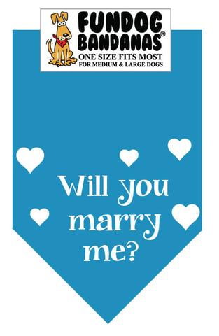will you marry me dog bandana