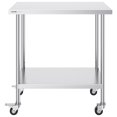 thumbnail image 2 of STAWAY Table de Travail en Acier Inoxydable 24x36 Pouces - Table de Préparation Alimentaire Robuste avec Roues, Hauteur Réglable, Certifiée NSF pour Usage Commercial Cuisine & Restaurant, 2 of 9