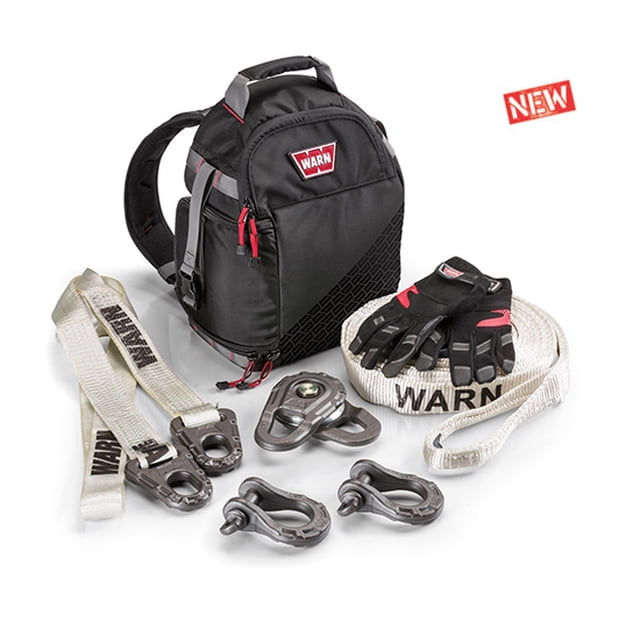 Warn Winch Rigging Kit 97565 Epic; Includes Two 3/4 Inch 18000 Pound Capacity Shackles; 14400 Pound Capacity Tree Trunk Protector; 12000 Pound Capacity Snatch Block; Premium Recovery Strap