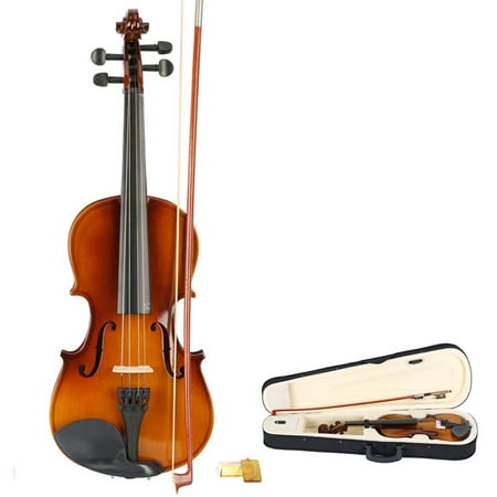Zimtown New Music Profession Acoustic Violin 3/4 Full Size Natural  + Case + Rosin +