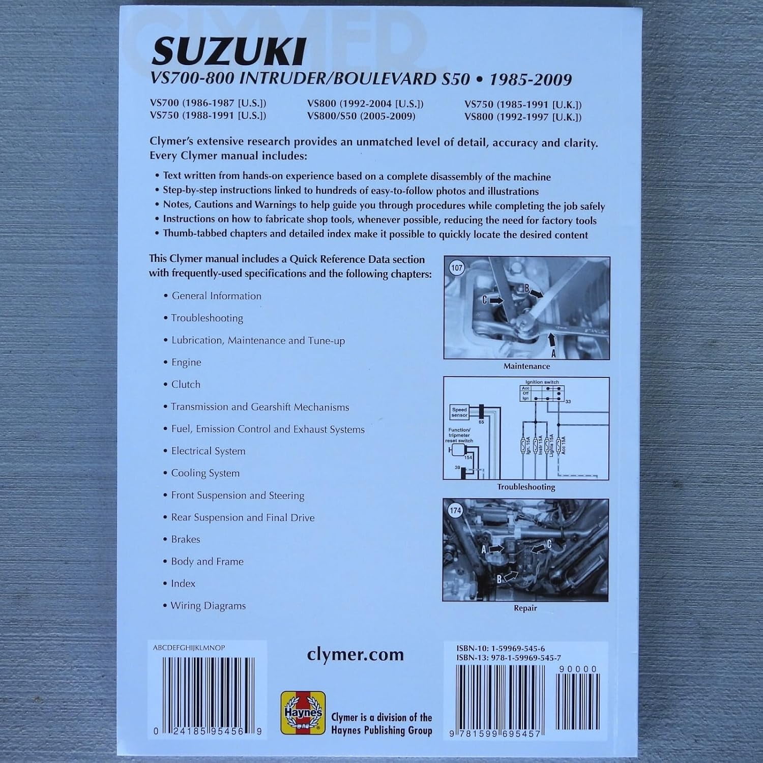 Service & Repair Manual for Suzuki Intruder VS 700 750 800 Boulevard S50 1985-2009