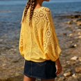 thumbnail image 5 of jiaxiM Lightweight Cardigans for Women Crochet Knit Open Front Long Sleeve Loose Casual Boho Summer Tie Front Beach Coverup, 5 of 6