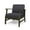 Gray/Dark Gray, variant on Giancarlo Acacia Wood Outdoor Club Chair, Gray, Dark Gray