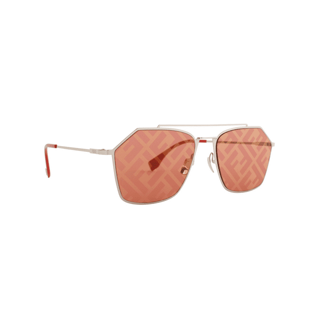 Fendi Ff M0022 S Y11 Dc Sunglasses Gold Frame Red Logo Lenses 56mm Walmart Com Walmart Com