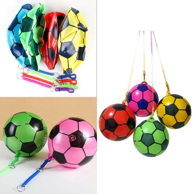 Random Color Tetherball and Rope Set with Swivel Hook Replacement Tether Soft for Kid Adult and Dog Fun Yard Game Football Party Decoration Party Decoration European Cup Decoration