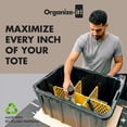 thumbnail image 3 of ORGANIZE-IT! 6 Slot Tote Dividers for 27 Gallon Storage Containers, Yellow, 4 Pack, 3 of 11