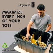 Ramtuff 6 Pack Stackable Storage Container and ORGANIZE-IT! 4 Pack Tote Dividers
