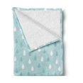 thumbnail image 2 of Pale Blue Soft Flannel Fleece Throw Blanket, Separate Droplets Motif in Different Colors Precipitation Drizzle Sky Image, Cozy Plush for Indoor and Outdoor Use, 50" x 60", Blue White, by Ambesonne, 2 of 5