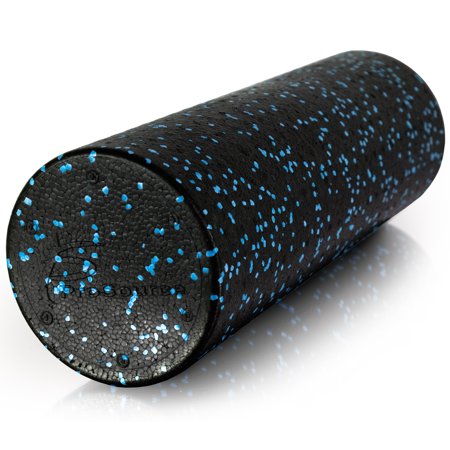 ProsourceFit High Density Speckled Foam Roller 18x6-in, Black/Blue