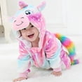 thumbnail image 4 of Ropa de invierno para bebés, Pijamas de una pieza con capucha, monos para niñas y niños, Pijamas de unicornio, ropa de dormir Kigurumi, 4 of 4
