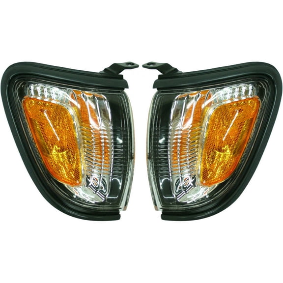 For 2001-2004 Toyota Tacoma Pair Park Side Marker Lights Driver and Passenger Side Park/marker combo; w/black bezel TO2520160 TO2521160 | 81620-04070 81610-04070