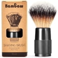 thumbnail image 1 of Brosse à Raser Synthétique Noire / Meilleur Traitement des Poils Incarnés / Brosse à Raser Humide / Brosse à Raser Manche en Métal / Traitement de Votre Rasoir / Bambaw, 1 of 6