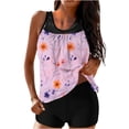 thumbnail image 2 of UTSJKR Womens Tankini Bathing Suits Tummy Control - Floral Printed 2 Piece Swimsuits with Boy Shorts Modest Swimwear Multicolor L, 2 of 4
