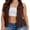 Dark brown, variant on Women Hippie Waistcoat Vest Lightweight Solid Color Open Front Sleeveless Jacket with Tassel for Streetwear Outerwear