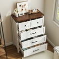 thumbnail image 2 of VEANERWOOD White Tall Dresser Wood 6 Drawer Dressers for Bedroom, Modern Wood Chest of Drawers with Metal Handle, Storage Cabinet for Living Room, Hallway, 2 of 7