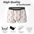 thumbnail image 2 of Men's Boxer Briefs, Bohemian Funny Rabbit Flower Love Soft Comfy Mens Underwear Boxer Briefs Breathable With Widen Waist, 2 of 7