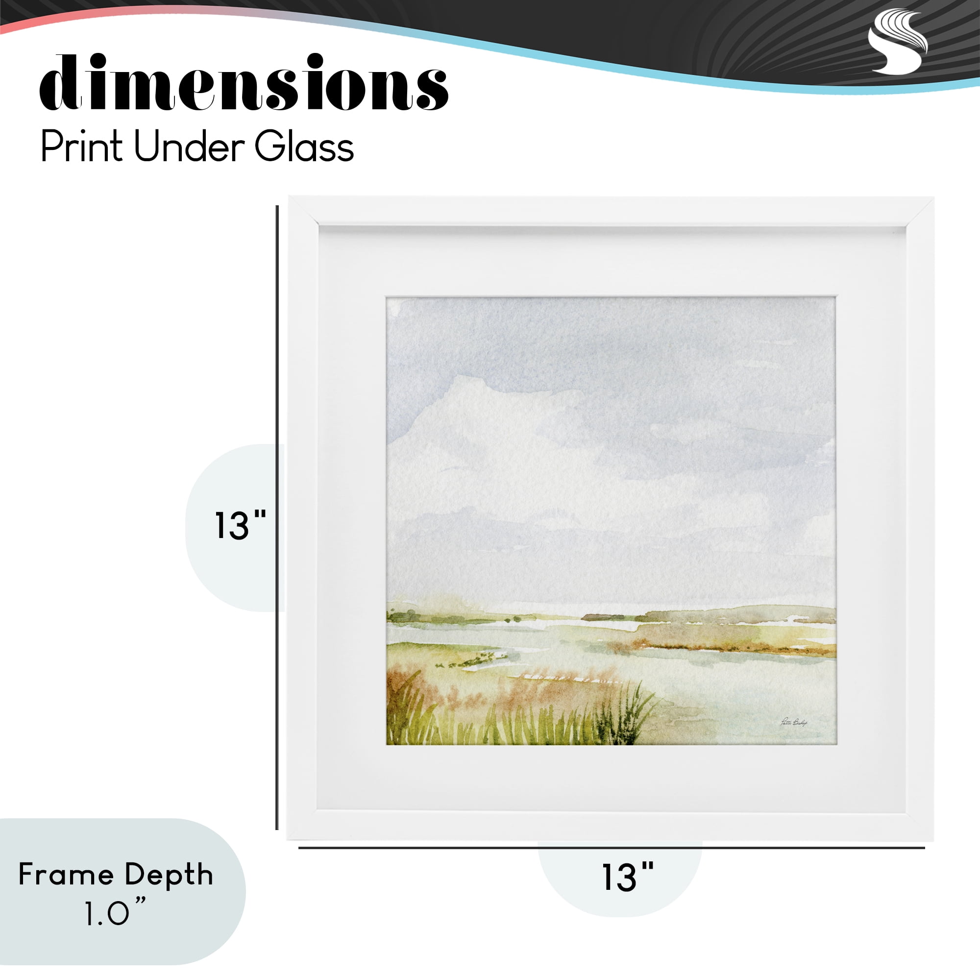 Stupell Industries Delicate Marsh Painting White Framed Print Under Glass, design by Patti Bishop