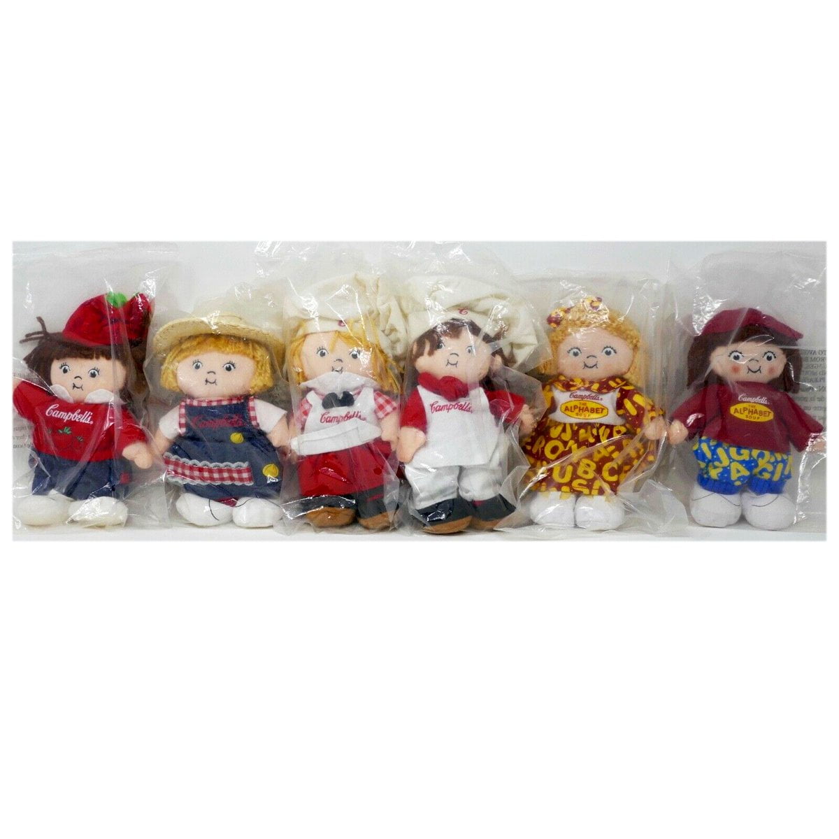 Campbell's Soup Kids 7" Plush Stuffed Doll Set of 6