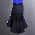 thumbnail image 3 of Womens Ruched Contrasting Ruffle Latin Mambo Paso Doble Quickstep Rumba Dance Performance Practice Skirts, 3 of 4