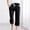 15 Black, variant on Feimerou Capri Pants for Women with Drawstring and Pockets Casual Summer Cropped Pants Straight Leg Elastic Waist Cotton Linen Pants