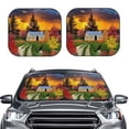 thumbnail image 2 of Naloa Fall Village Scenery 2 Piece Foldable Car Sun Shades, Car Windshield Sunshade, Front Window Sunshade for Car, Truck, SUV - Small, 2 of 7