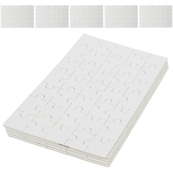 10 Sheets DIY Blank Jigsaw Puzzle Wooden Thermal Transfer Blank Puzzle Pieces