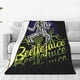 thumbnail image 2 of B-beetlejuice-Manta de forro polar con texto tres veces, manta de terror para Halloween, sofá, oficina, ropa de cama ultrasuave, 2 of 5