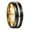 Black+Gold, variant on NUNCAD Tungsten Ring for Men Women 8mm Black Matte Groove Wedding Bands