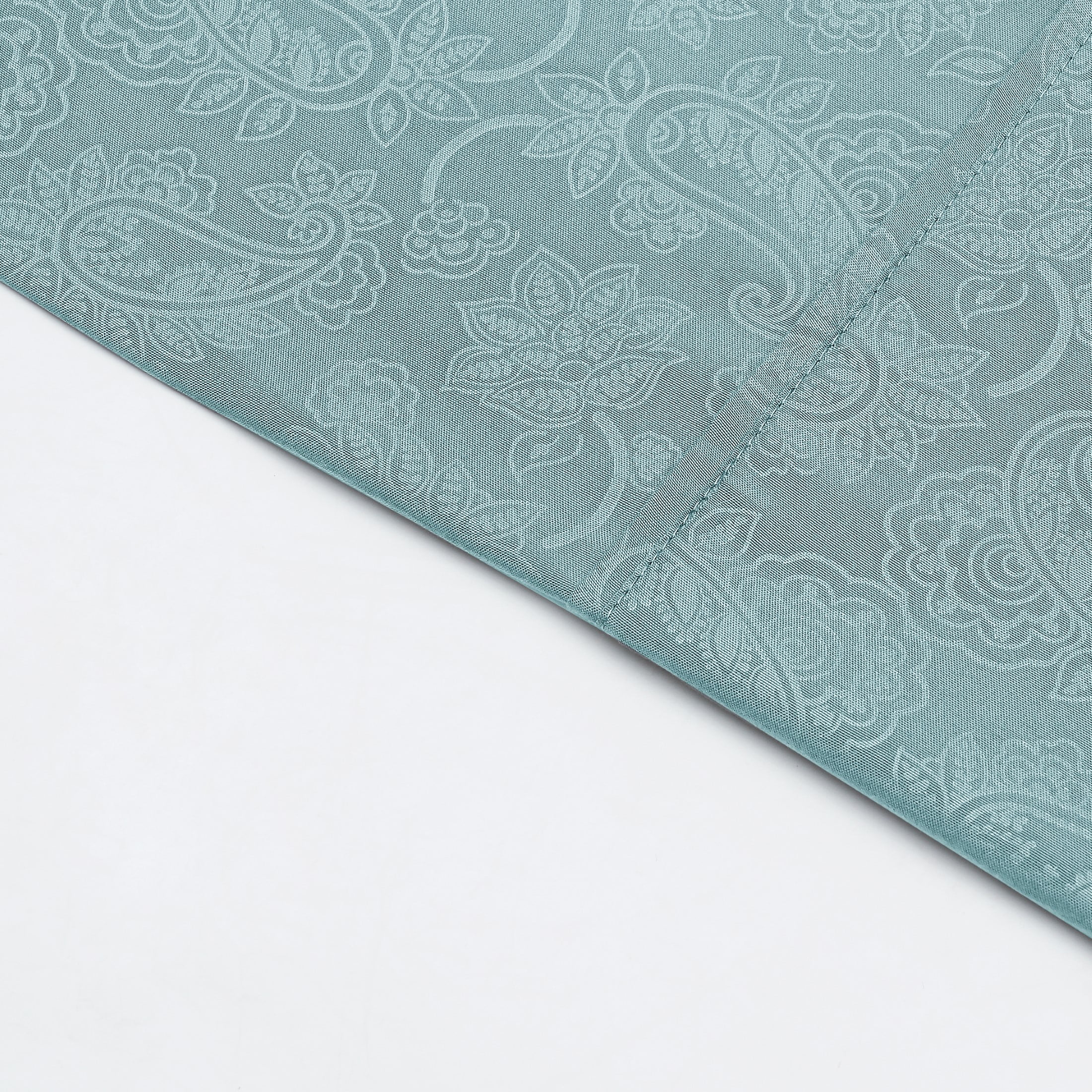 Mainstays Super Soft Brushed Microfiber Pillowcase Set, Blue Cameo Embossed Hayden Paisley, Standard/Queen, 2 Piece