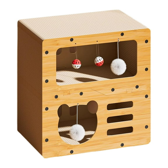 Vaveren Cat Corrugated House Play House Cat Villa Versatile Rest and Play Wear Resistant