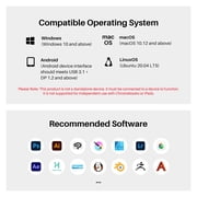 Huion 13.3 Full-Laminated Drawing Tablet with Screen, 99% sRGB, 16384 Pen Pressure, Dual Dial, PC/Mac/Android, Black