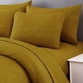 thumbnail image 3 of Chezmoi Collection Liam 7-Piece Mustard Yellow Bed in a Bag Queen Comforter Set with Sheets Medallion Embossed Bedding Set, 3 of 9