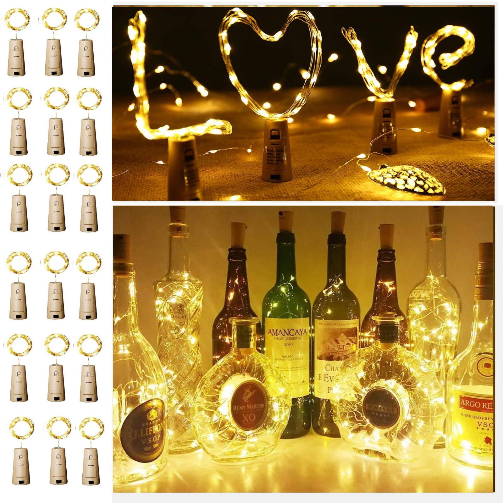 2M 20 LED Fairy String Light Wine Bottle Cork Starry Night Lamp for Xmas Wedding 