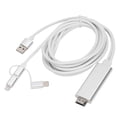 thumbnail image 3 of Cable adaptador 3 en 1 Micro USB tipo C a HDMI, cable de duplicación HDMI, convertidor adaptador, 3 of 14