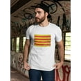thumbnail image 2 of Catalonia Flag In Grunge Style T-Shirt Men -Image by Shutterstock, Male 3X-Large, 2 of 4