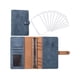thumbnail image 1 of Funda para carpeta económica de cuero PU A6 con 12 bolsillos para carpetas A6, bolsas para hojas sueltas, carpeta económica de 6 anillas, sistema de sobres para efectivo, azul - Azul, 1 of 5