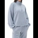 thumbnail image 3 of Sudadera Holgada Informal de Modal con Media Cremallera y Cuello Alto para Mujer, Jersey de Larga Popular para Otoño de 2025. Azul y Gris S, 3 of 9