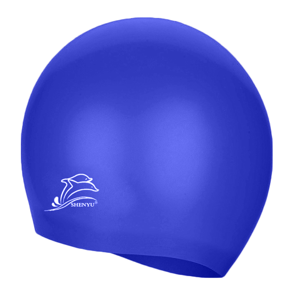 GeweYeeli Waterproof Silicone Swimming Cap Ear Protect Swim Caps Hat