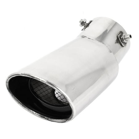 Vehicles Car 75mm Oval Tip Bent Stainless Steel Exhaust Muffler Tail