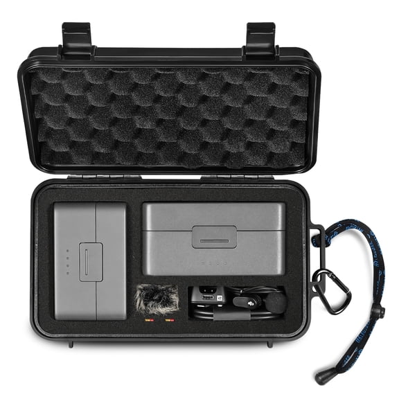 Lekufee Travel Waterproof Hard Case for DJI Mic Mini,Mic 2,Mic Transmitter, Receiver, DJI Lavalier Mic, and Other Accessories(Case & Bag Only)